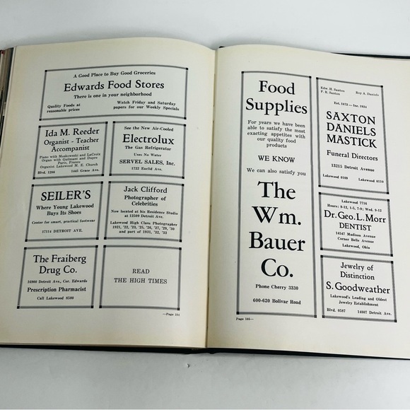 1933 lakewood high school yearbook ohio vintage cinema - Picture 13 of 13